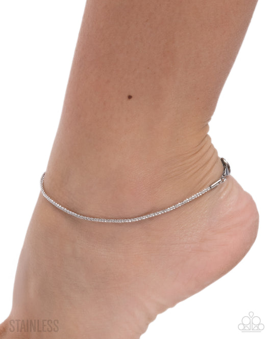 Paparazzi Legendary Leverage - Silver Stainless Steel Anklet B0371