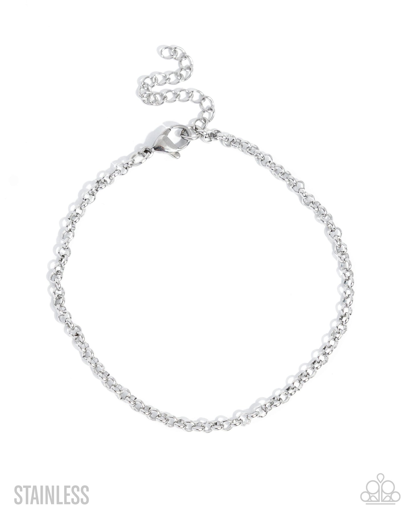 Paparazzi Neutral Novelty - Silver Stainless Steel Dainty Cable Chain Urban Bracelet B2595