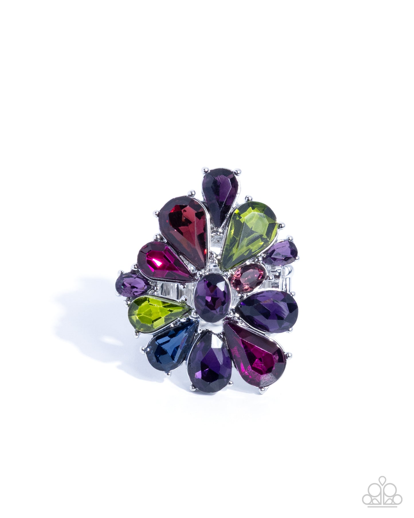 Paparazzi Free Facets - Purple, Multicolored Gem Oversized Ring R1265