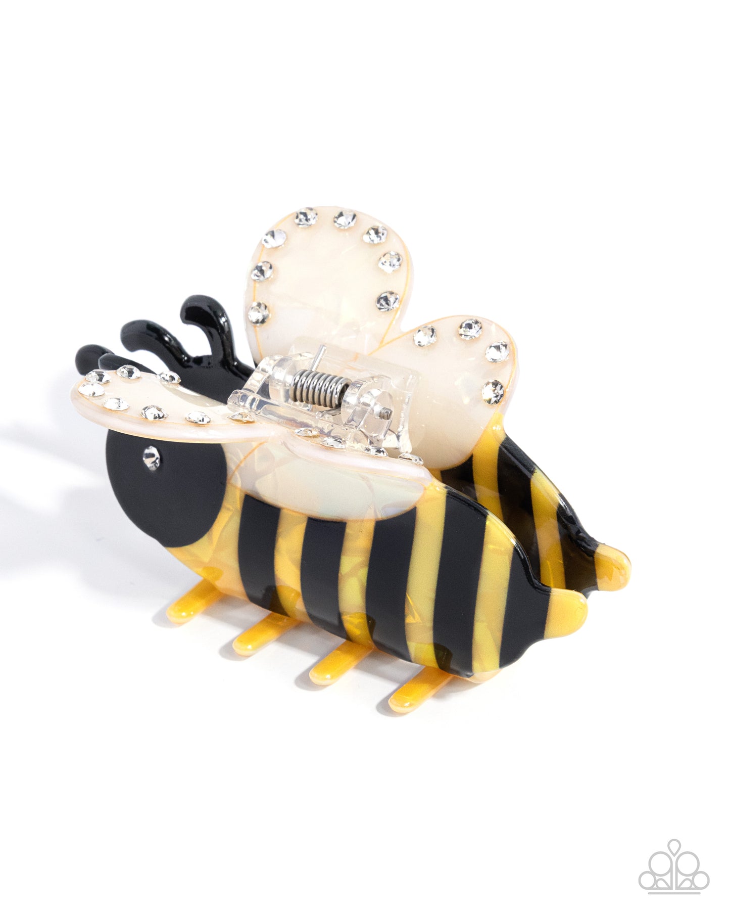 Paparazzi Bee Backdrop - Yellow & Black Bee Hair Claw Clip H0257