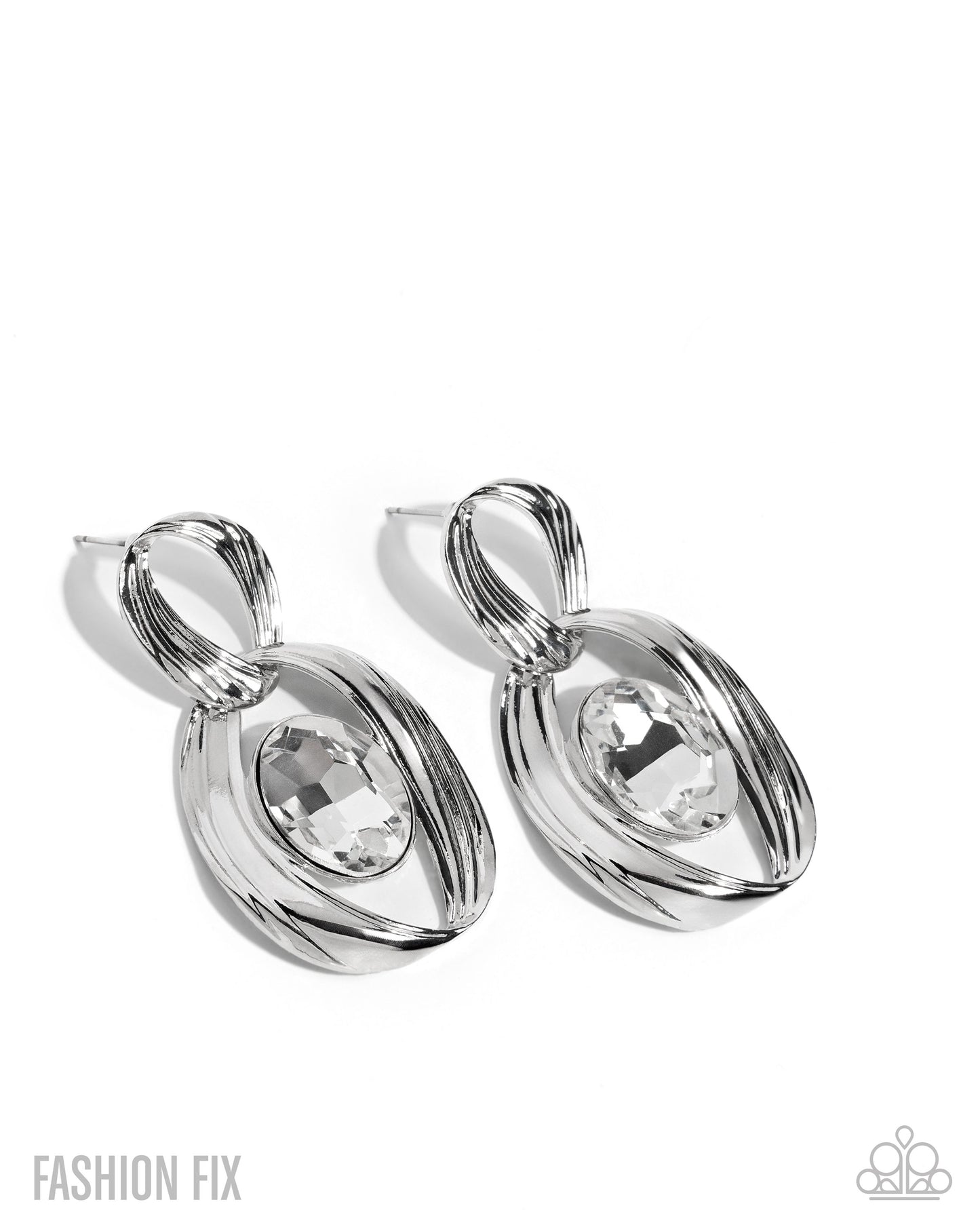 Paparazzi Ambitious Acclaim - White Gem Post Earring Fiercely 5th Avenue Fashion Fix December 2025 E3245