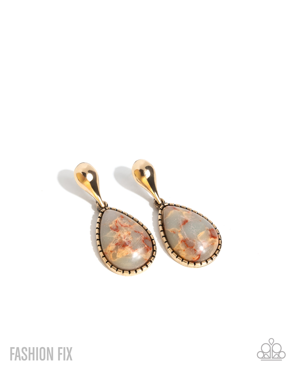 Paparazzi Pure Prize - Multicolored Swirled Teardrop Earring Simply Santa Fe Fashion Fix February 2025 E3517
