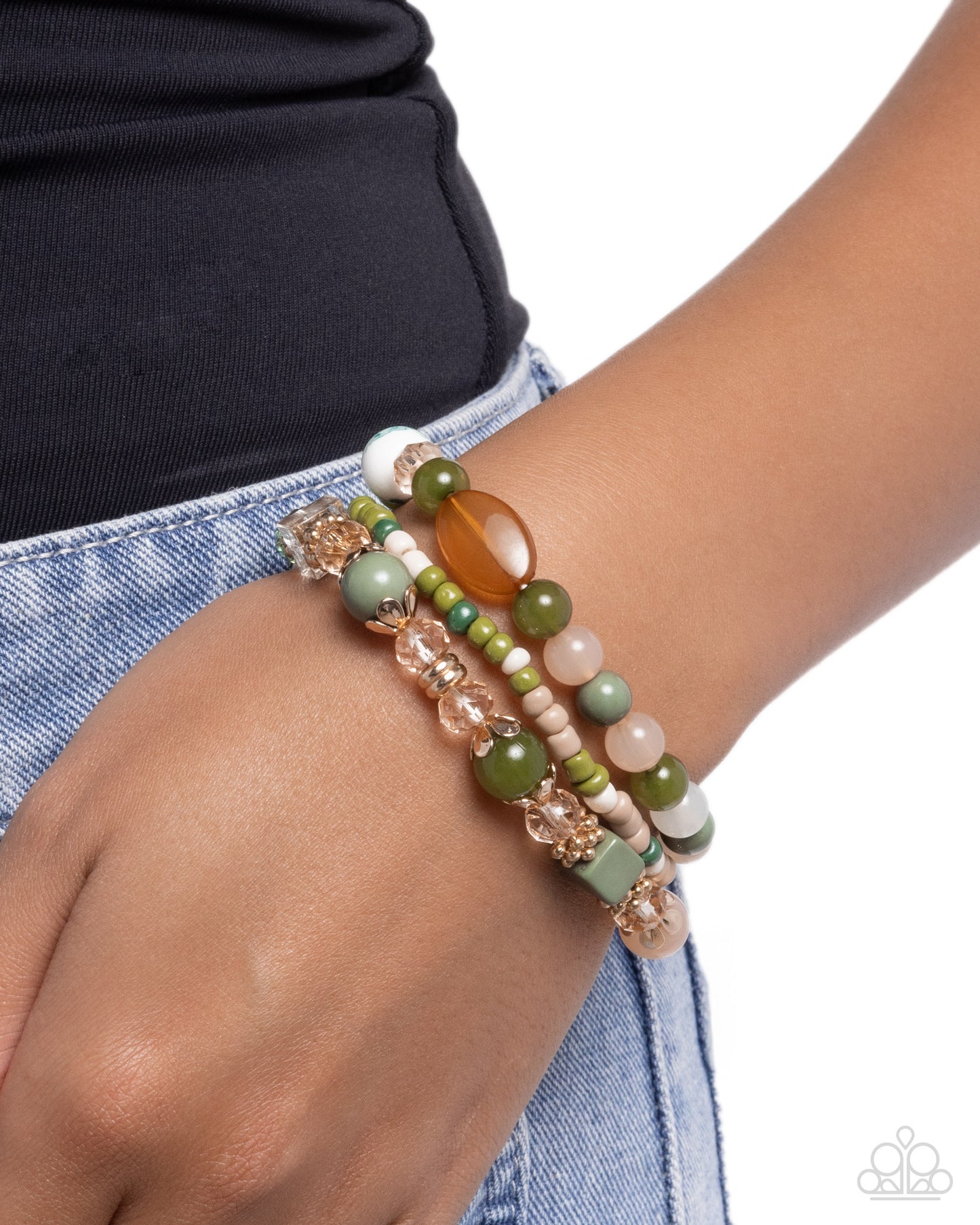 Paparazzi Angelic Array - Green Bracelet