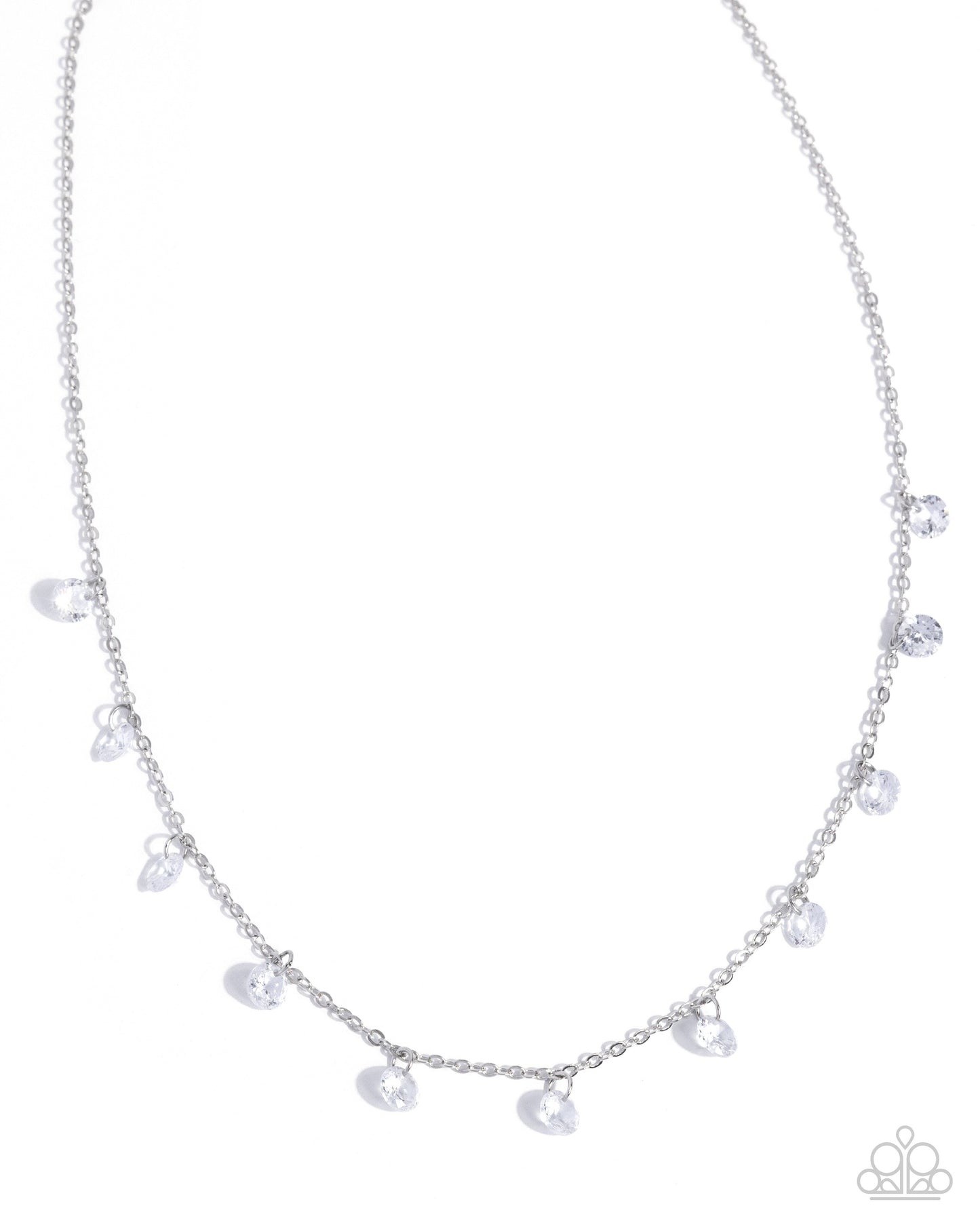 Paparazzi Completely Courted - White Gem Necklace, Earring & Bracelet Bridal Set