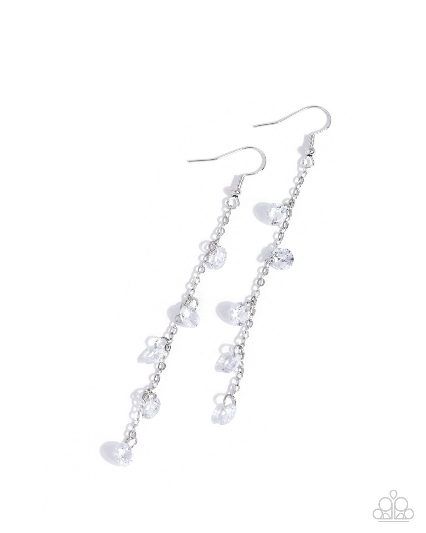 Paparazzi Completely Courted - White Gem Necklace, Earring & Bracelet Bridal Set