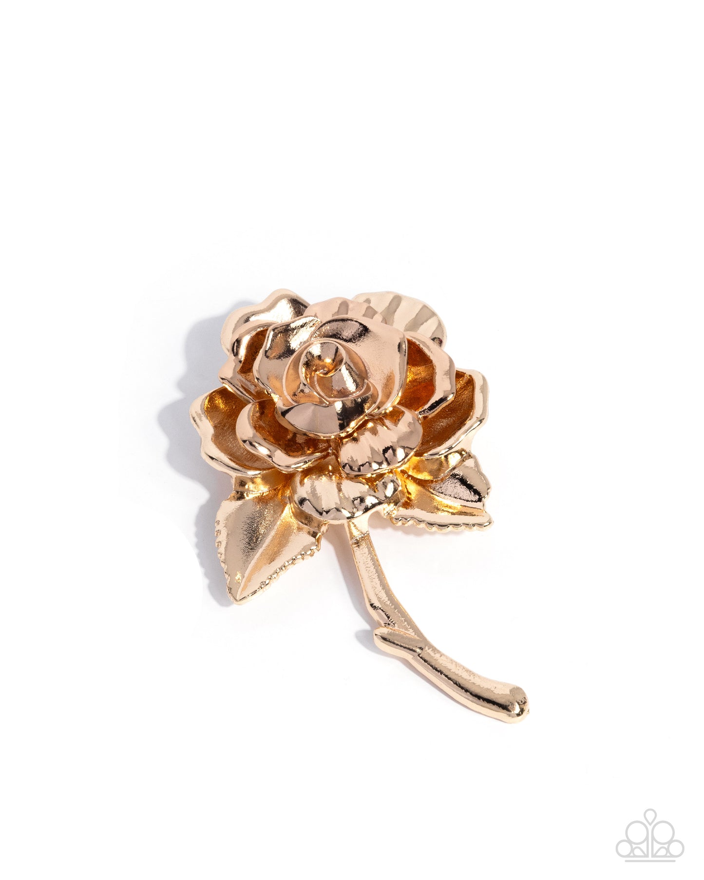 Paparazzi Refulgent Rose - Gold Lapel Pin Brooch BR017