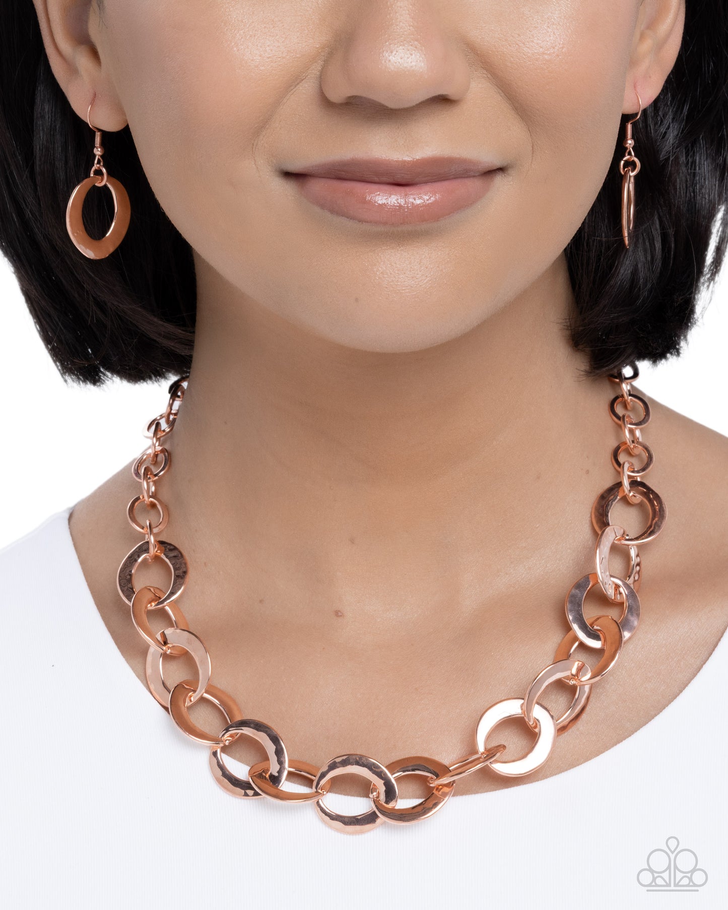Paparazzi Trendy Takedown - Copper - Shiny Copper Necklace N0045