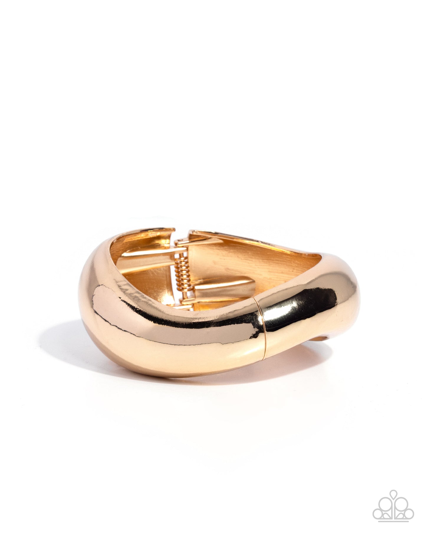 Paparazzi Fearless Fame - Gold Sleek High Sheen Hinge Bracelet B2513