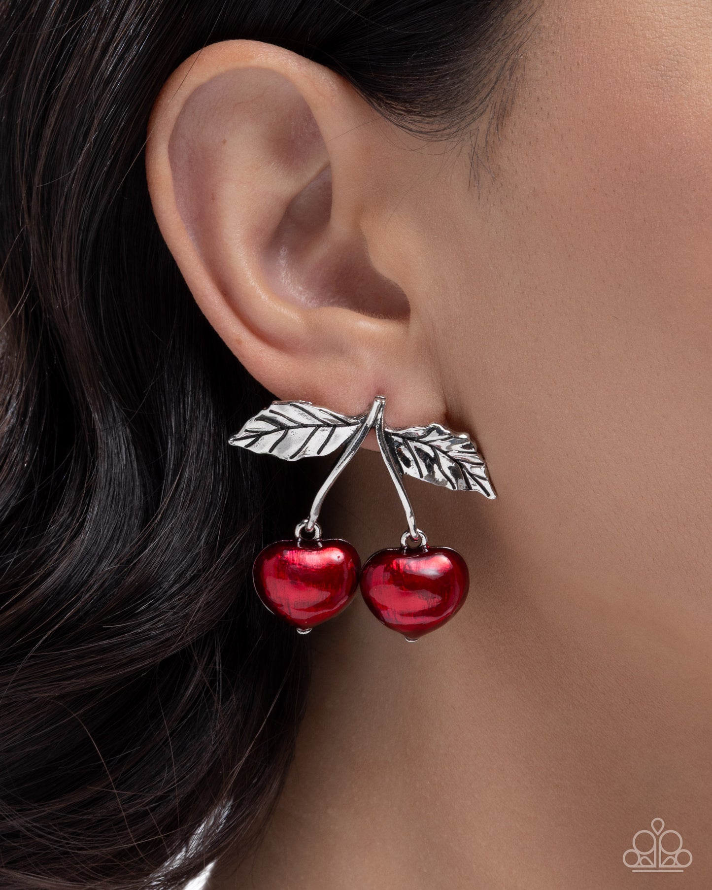 Paparazzi Confident Cherries - Red Cherries Earring