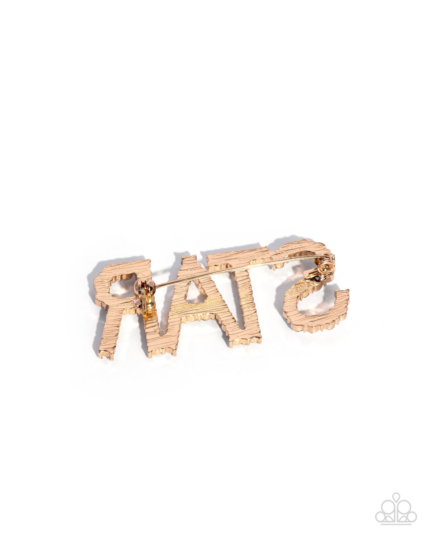 Paparazzi Superstar Sum - Gold "STAR" White Rhinestone Lapel Pin Brooch BR040