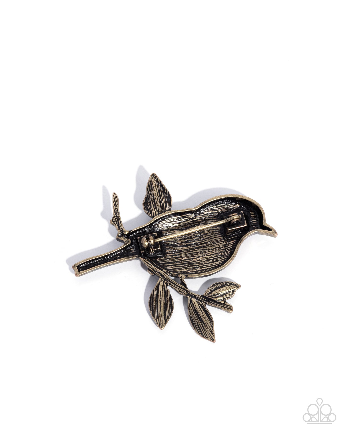Paparazzi Soothing Sparrow - Multicolored Red Sparrow Lapel Pin Brooch BR029