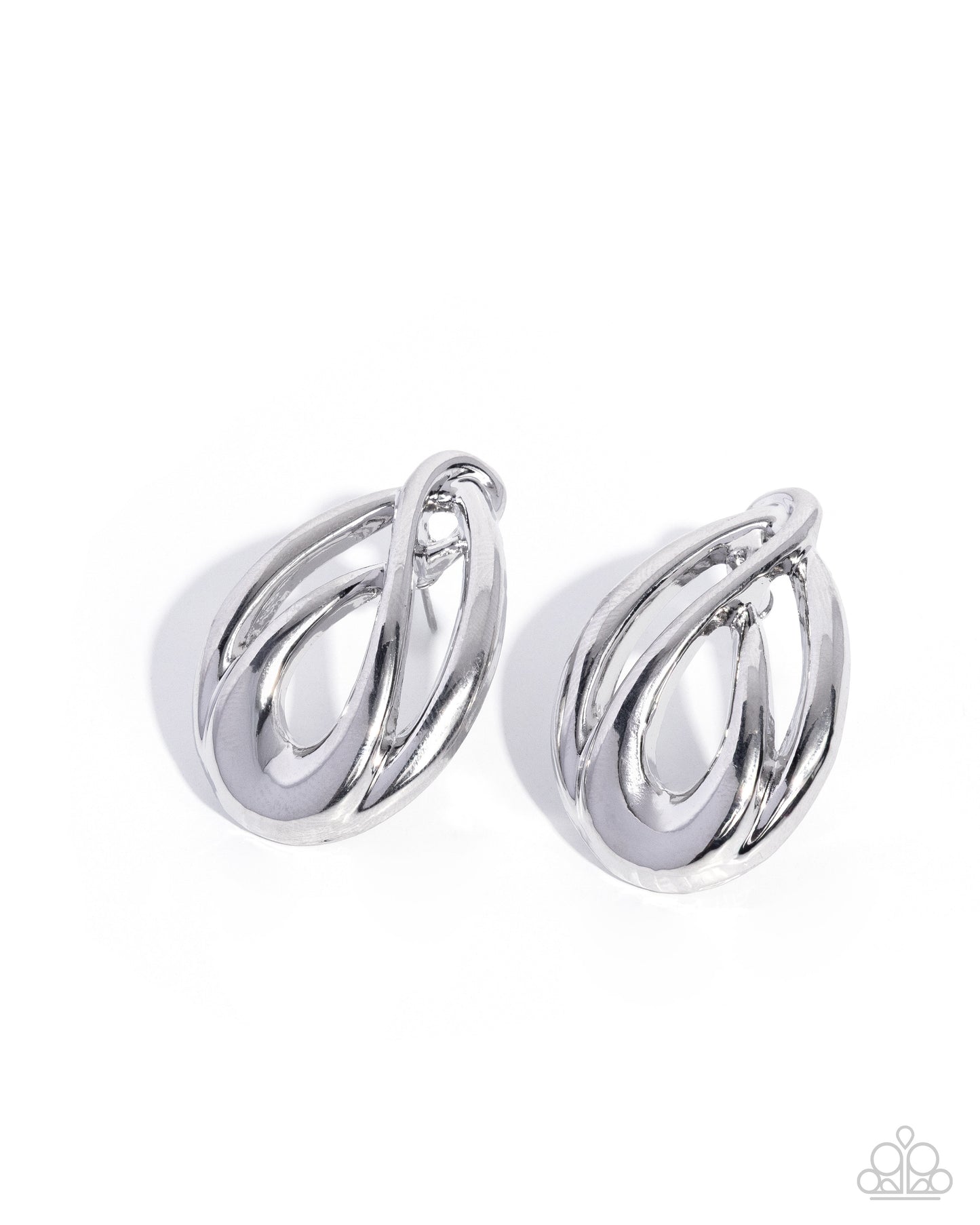 Paparazzi Sturdy Sheen - Silver High Sheen Post Earring E3201