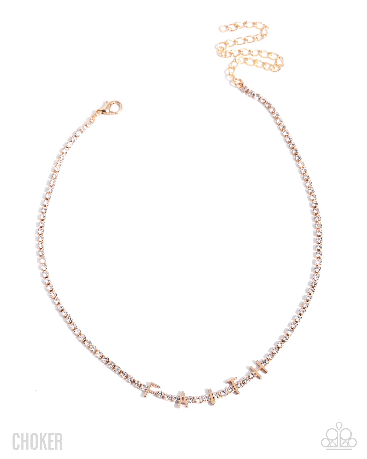 Paparazzi Favorable Faith - Gold "FAITH" Choker Necklace N3932