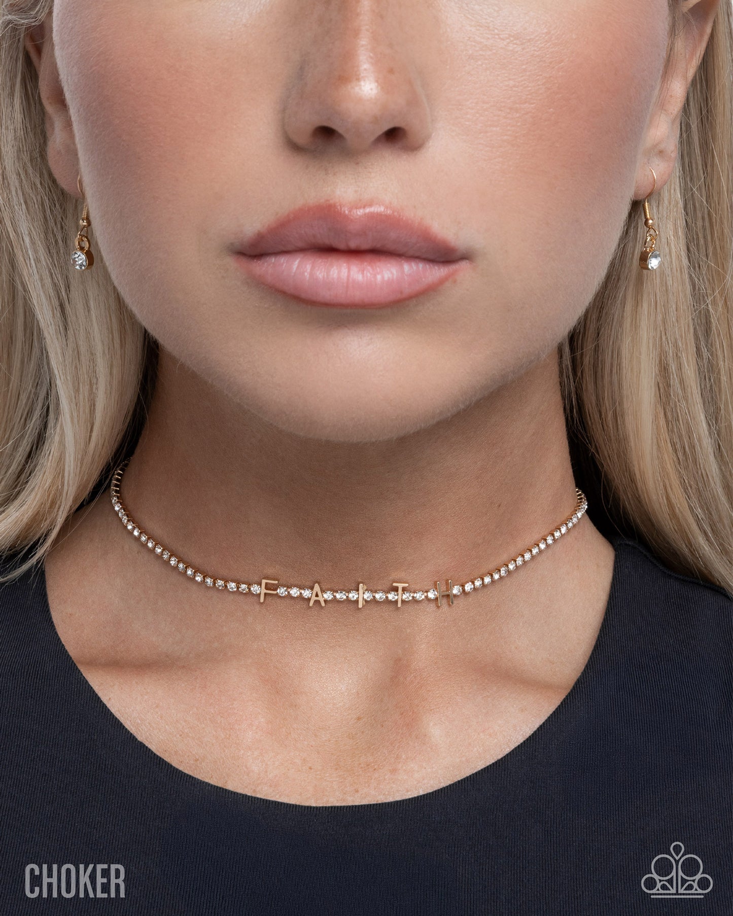 Paparazzi Favorable Faith - Gold "FAITH" Choker Necklace N3932