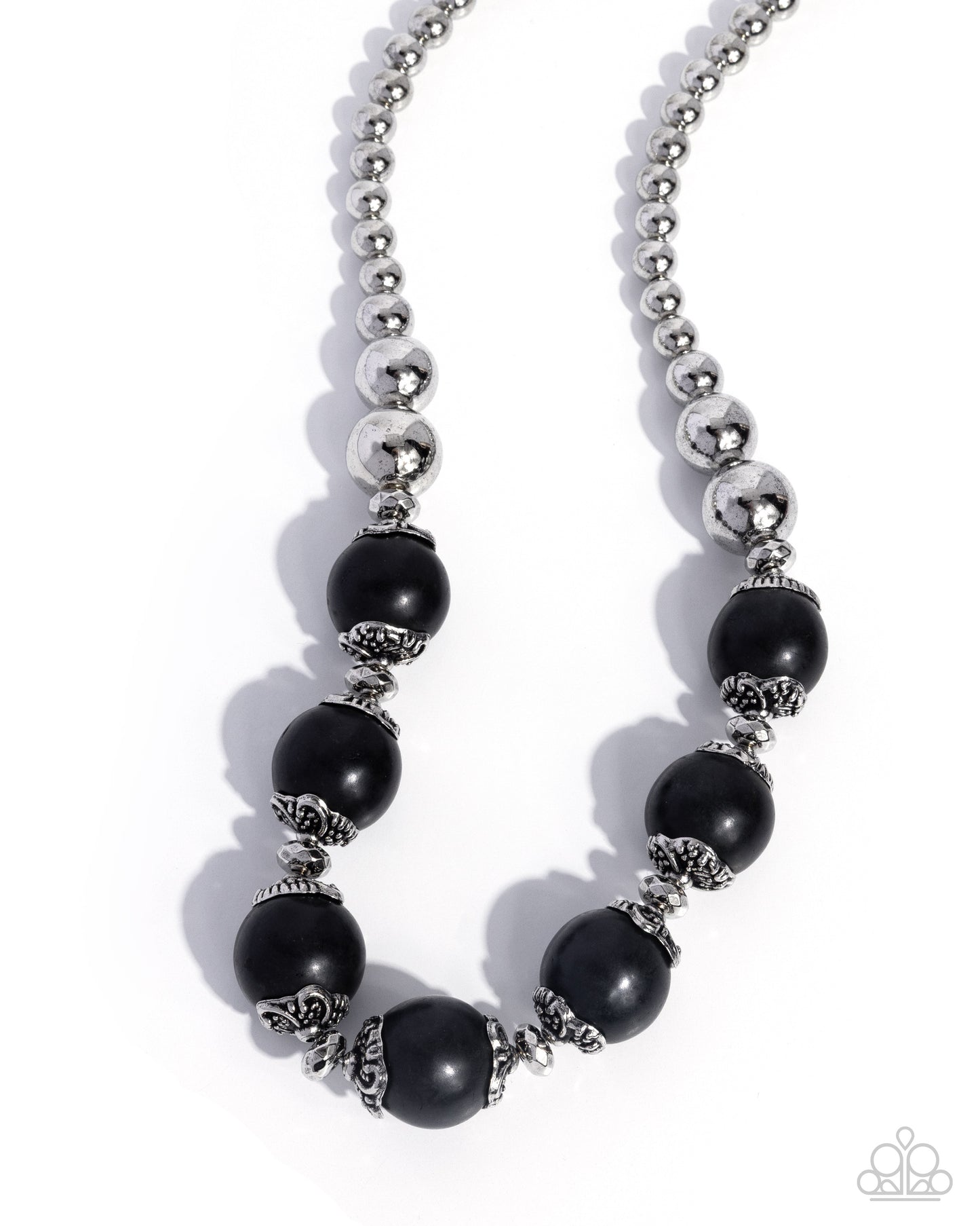 Paparazzi Earthy Filter - Black Stone Santa Fe Style Necklace N3941