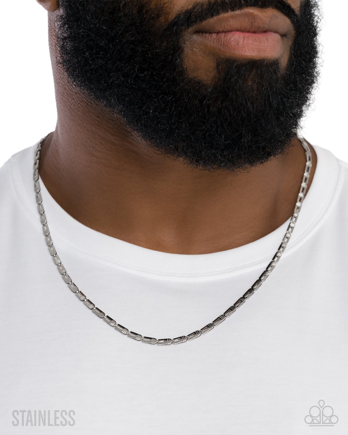 Paparazzi Unreal Urban - Silver Stainless Steel Chain Urban Men's Necklace N3996