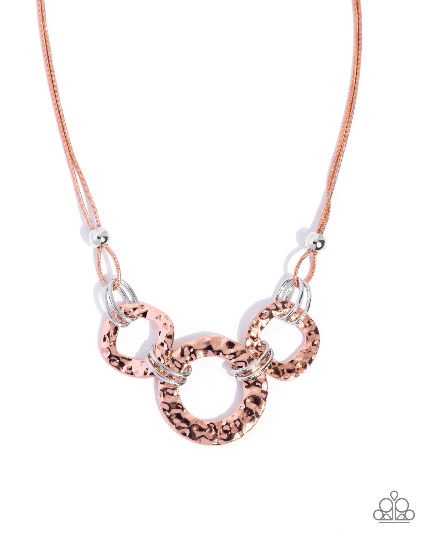 Paparazzi Critical Chic - Copper - Shiny Copper Hammered Necklace N3943