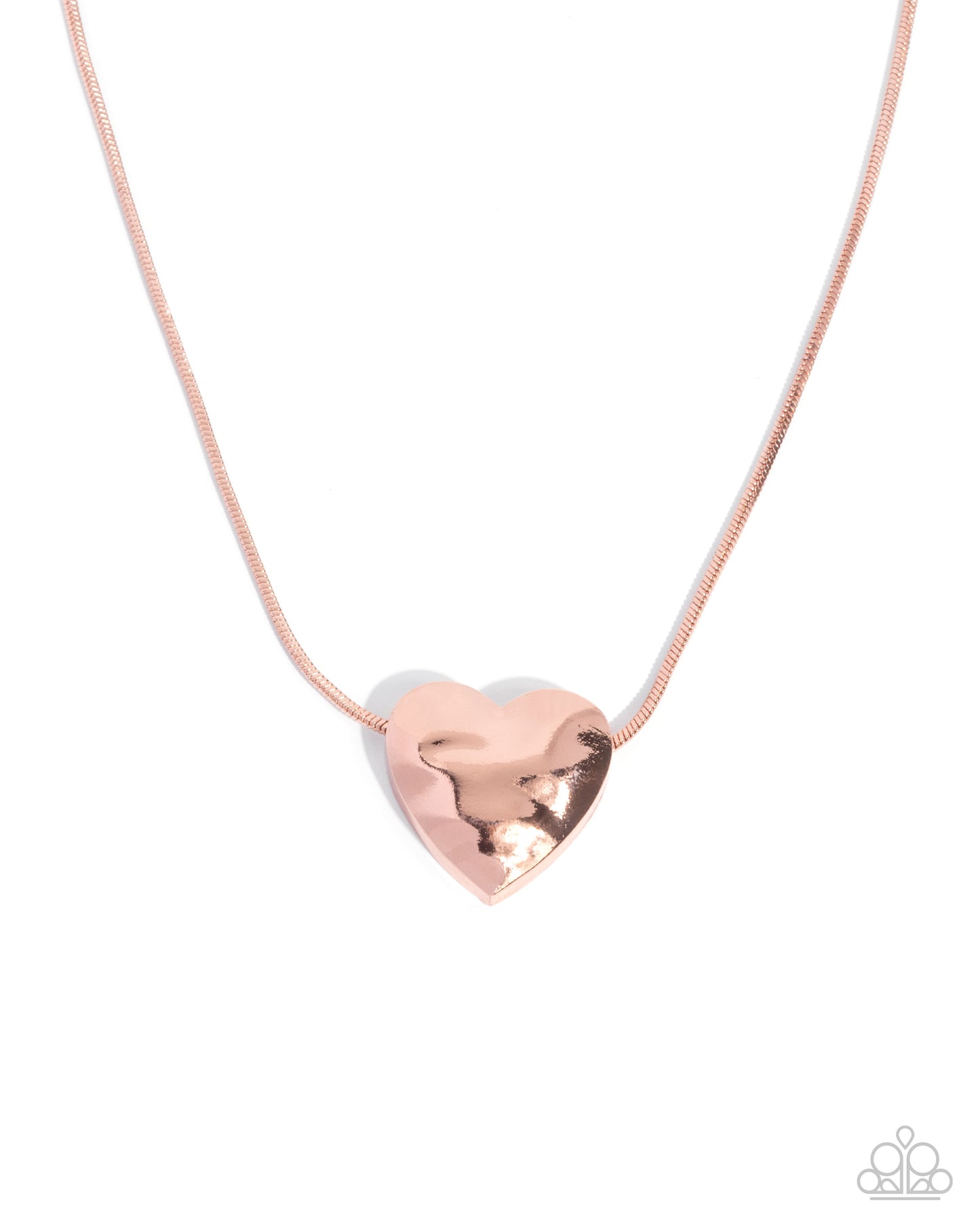 Paparazzi Cavalier Cupid - Copper Hammered Heart Necklace