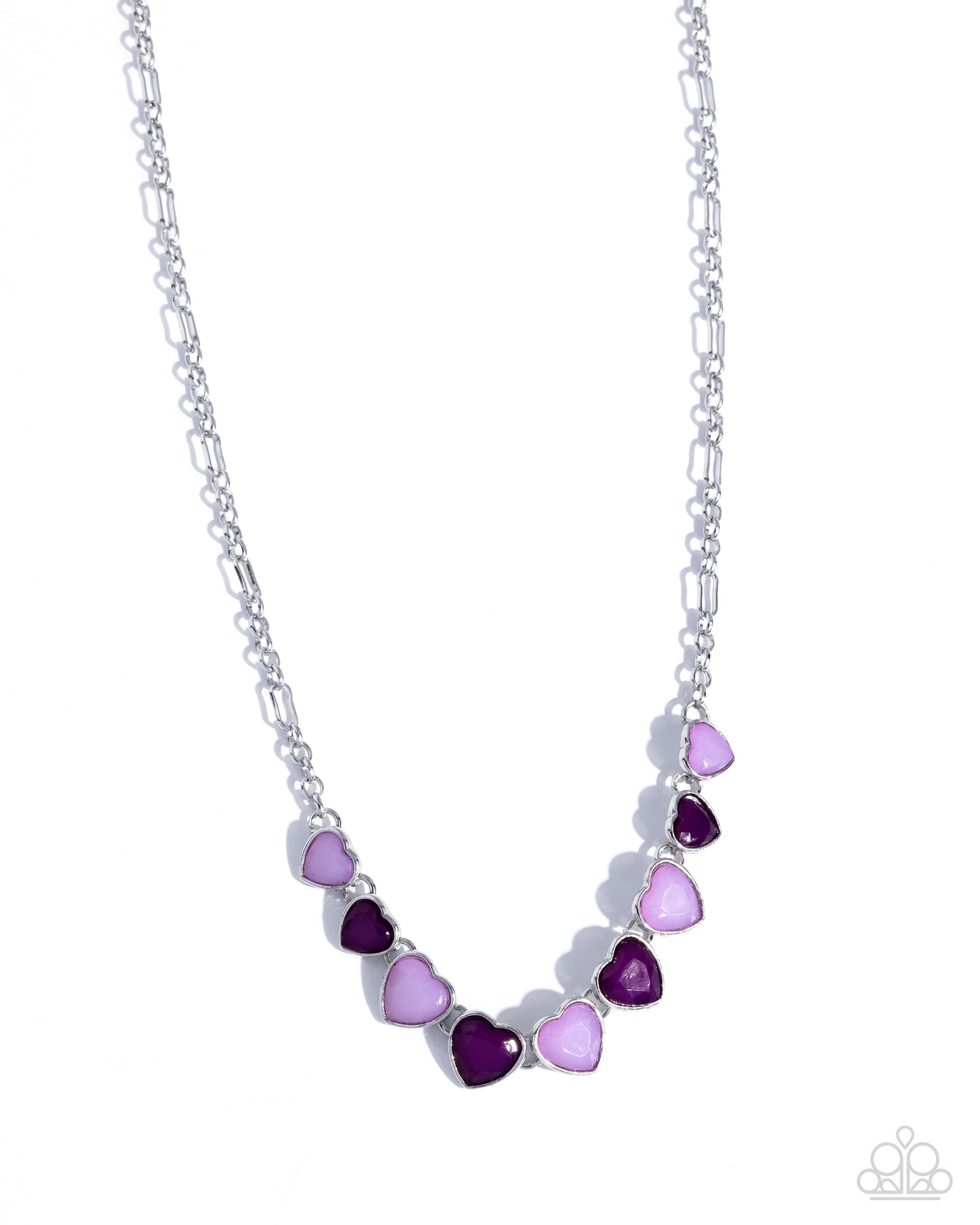 Paparazzi Unrequited Affection - Purple, Crocus & Lavender Heart Necklace N3922