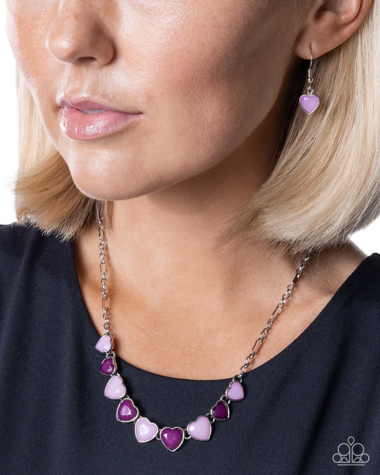 Paparazzi Unrequited Affection - Purple, Crocus & Lavender Heart Necklace N3922