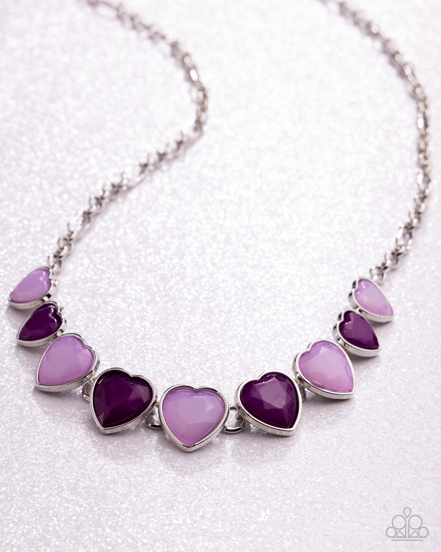 Paparazzi Unrequited Affection - Purple, Crocus & Lavender Heart Necklace N3922