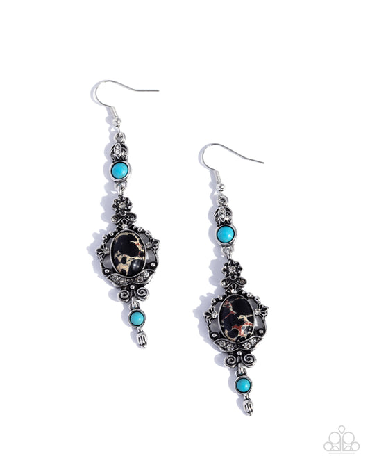 Paparazzi Savvy Sway - Black Stone Santa Fe Style Earring
