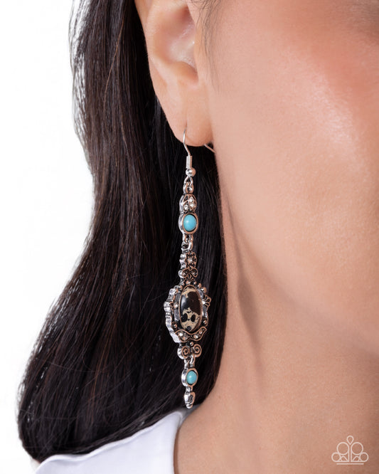 Paparazzi Savvy Sway - Black Stone Santa Fe Style Earring