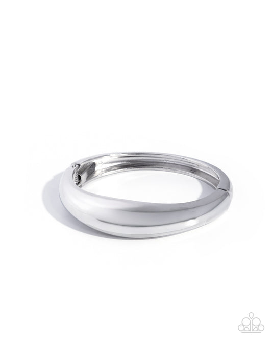 Paparazzi Stackable Sheen - Silver Hinge Bracelet B2696