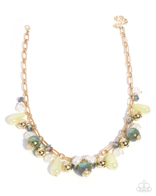 Paparazzi Dreamy Duet - Green - Dreamy Decadence Necklace, Bracelet: Green Dreamy Delivery Set N3520