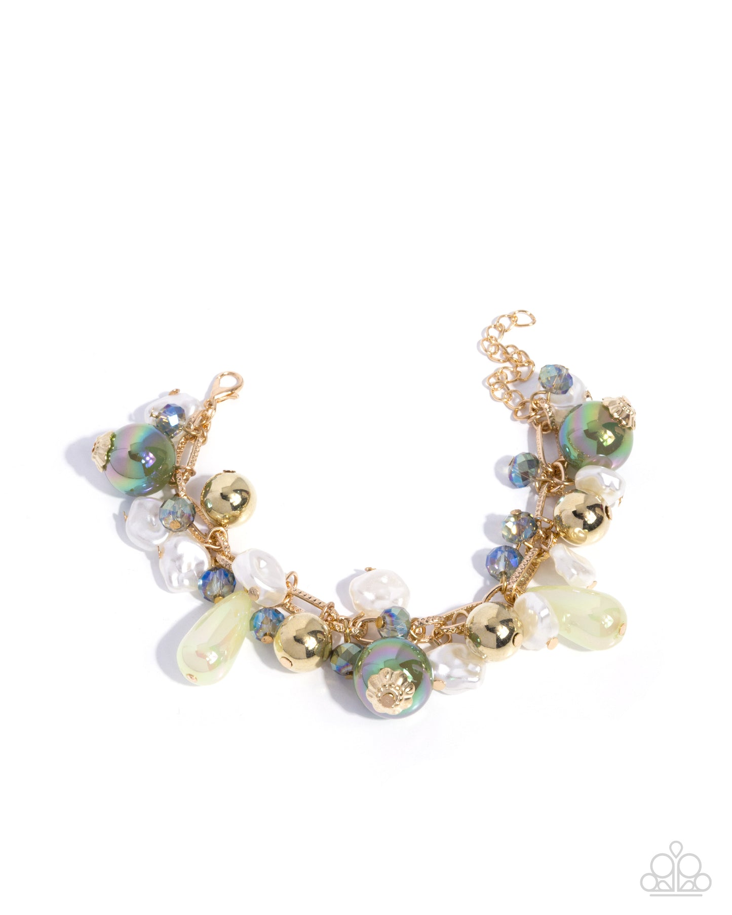 Paparazzi Dreamy Duet - Green - Dreamy Decadence Necklace, Bracelet: Green Dreamy Delivery Set N3520
