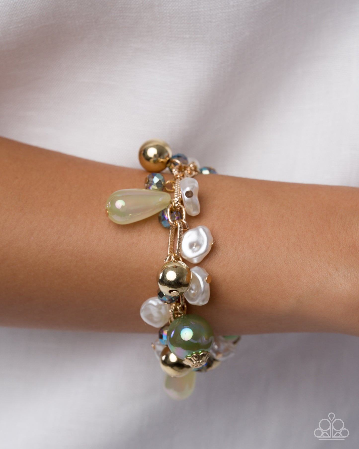 Paparazzi Dreamy Duet - Green - Dreamy Decadence Necklace, Bracelet: Green Dreamy Delivery Set N3520