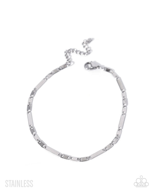 Paparazzi Starting the Fire - Silver Stainless Steel Urban Bracelet B2163