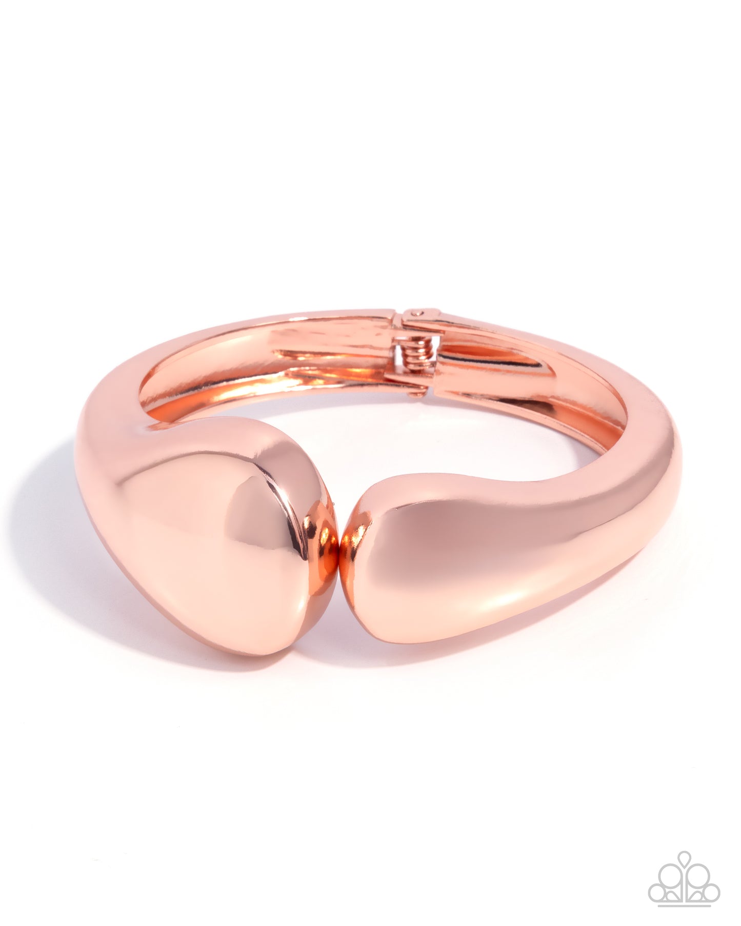 Paparazzi Stunning Sculpture - Copper - Shiny Copper Hinge Bracelet