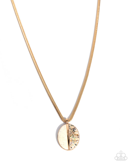 Paparazzi Mismatched Medley - Multi Pearl Shell & Faux Abalone Pendant Necklace & Earring Jewelry Set N1963