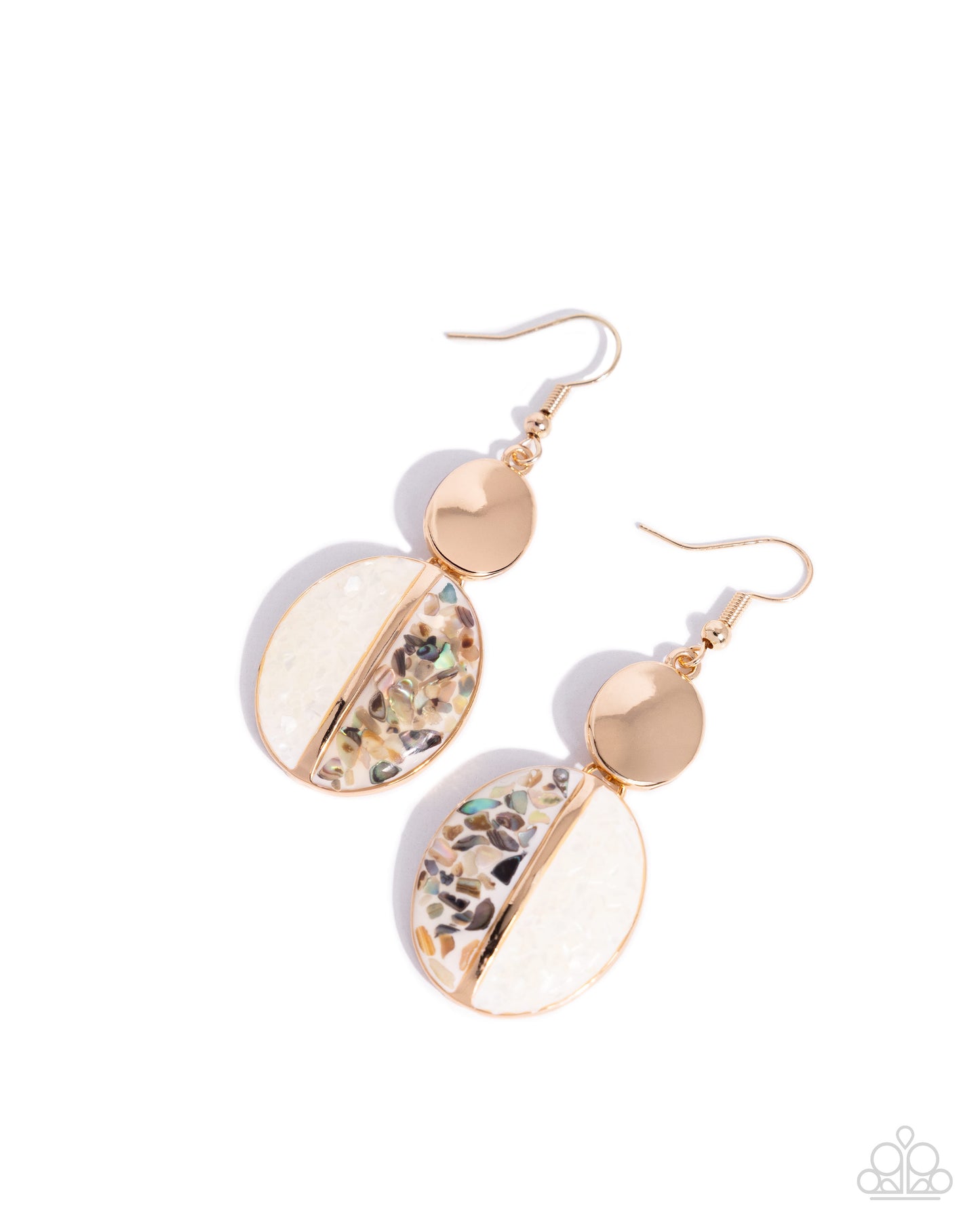 Paparazzi Mismatched Medley - Multi Pearl Shell & Faux Abalone Pendant Necklace & Earring Jewelry Set N1963