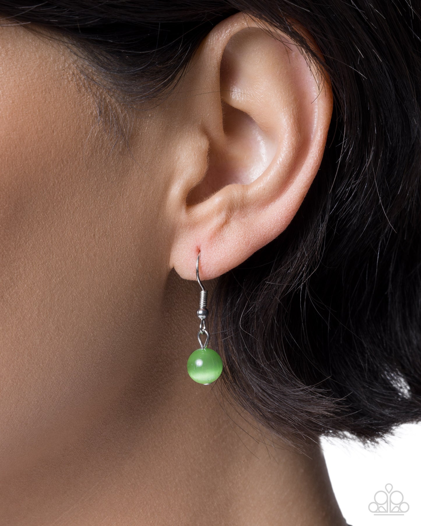 Paparazzi Executive Effort - Green Cat's Eye Stone, Green & Blue Gem Necklace
