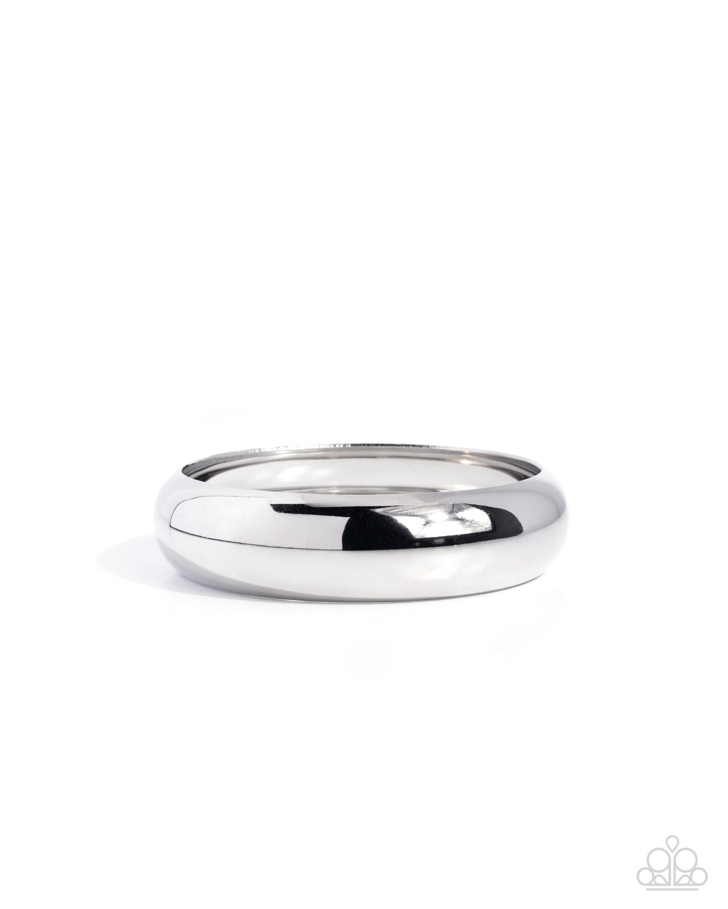 Paparazzi Sleek Shanty - Silver High Sheen Bangle Bracelet