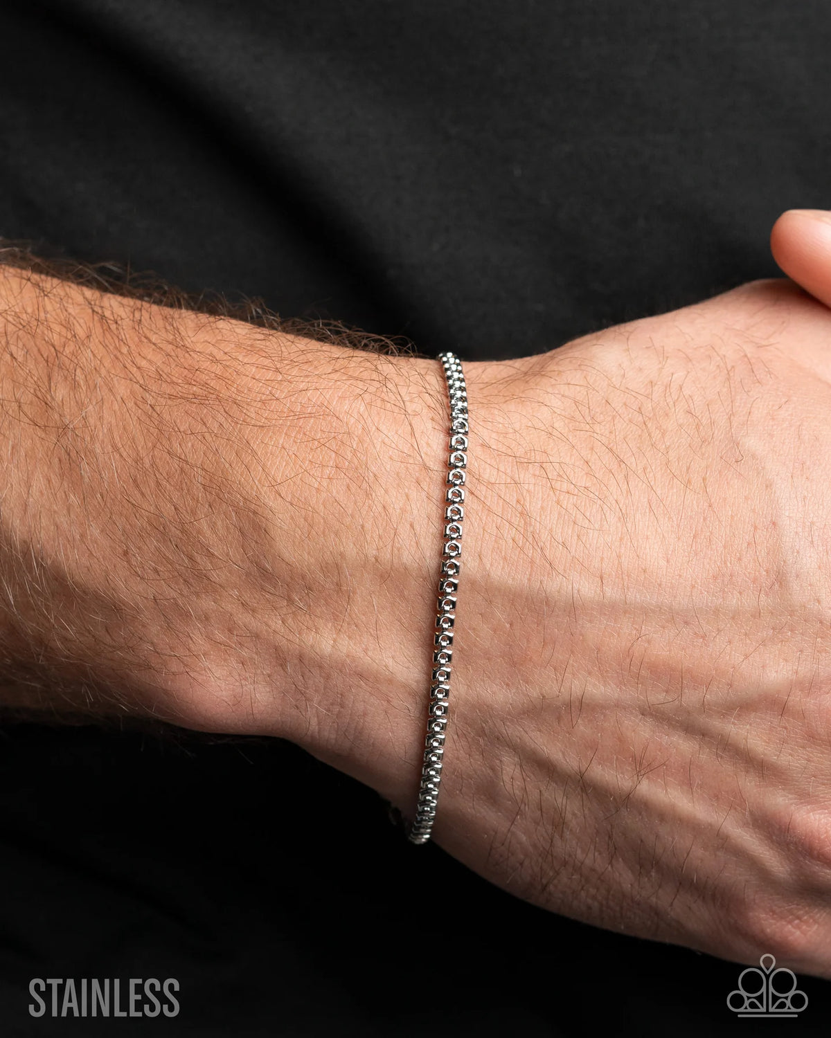 Paparazzi Relentless Radiance - Silver Stainless Steel Urban Bracelet B2438