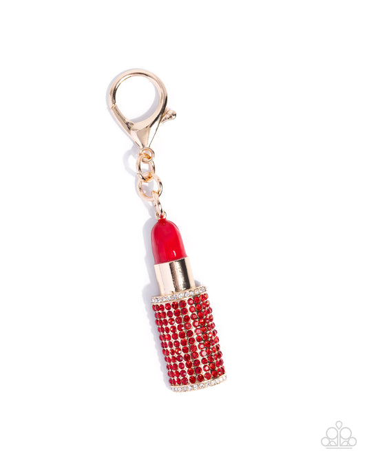 Paparazzi Ladylike Lipstick - Red Lipstick Purse Charm