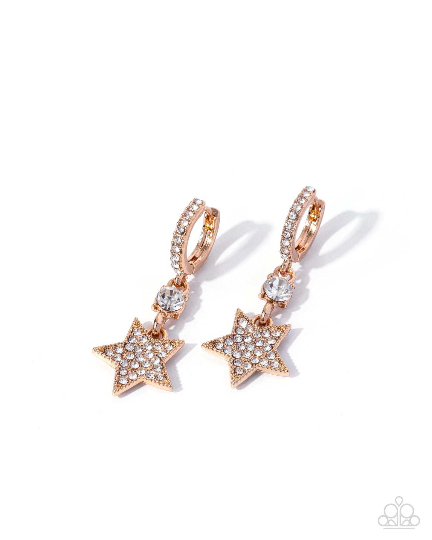 Paparazzi Counting Constellations - Gold Studded Star 1/2 Inch Hoop Earring E3430