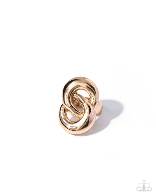 Paparazzi Tailored Twist - Gold High Sheen Ring