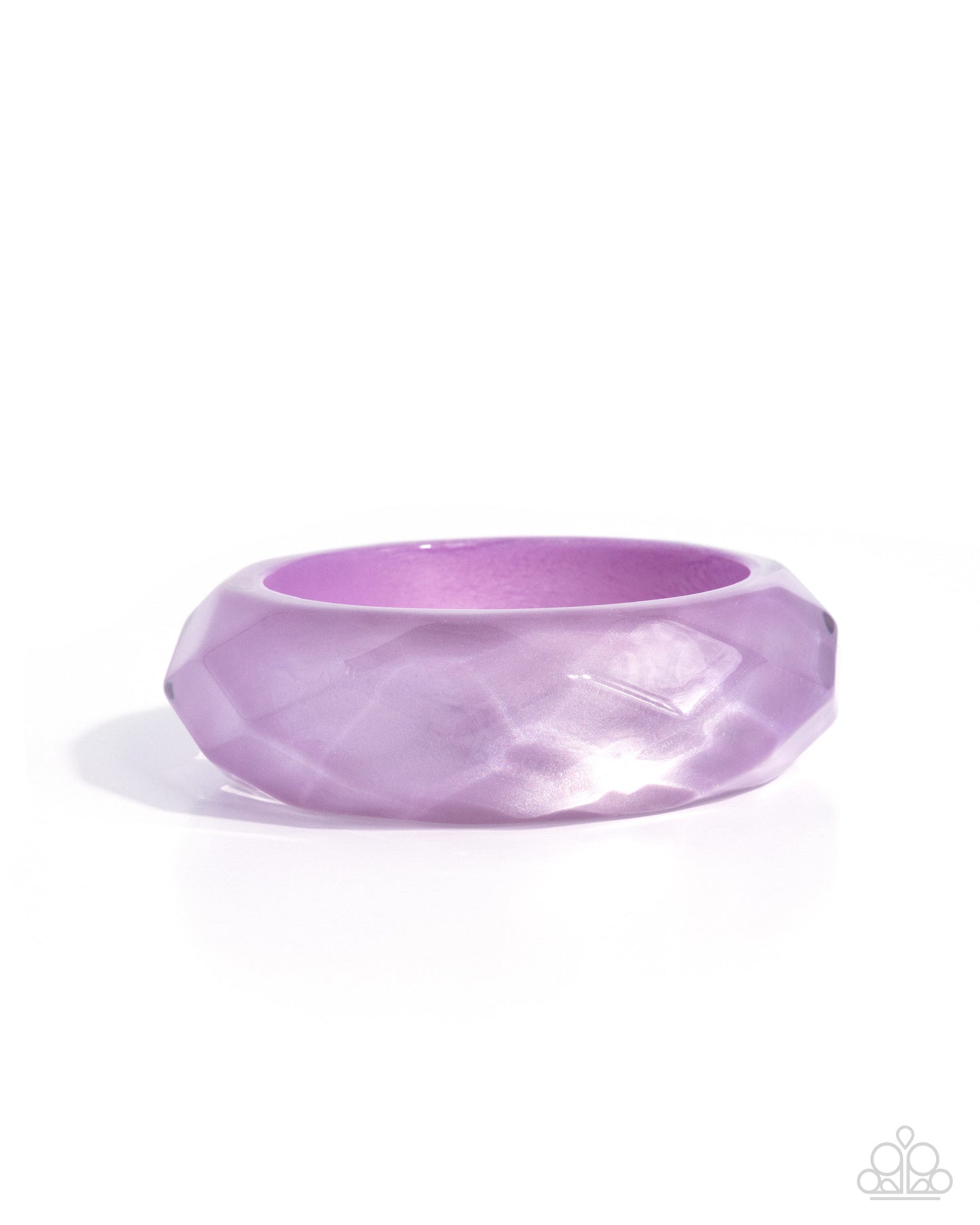 Paparazzi Clear Clairvoyance - Purple Acrylic Bangle Bracelet