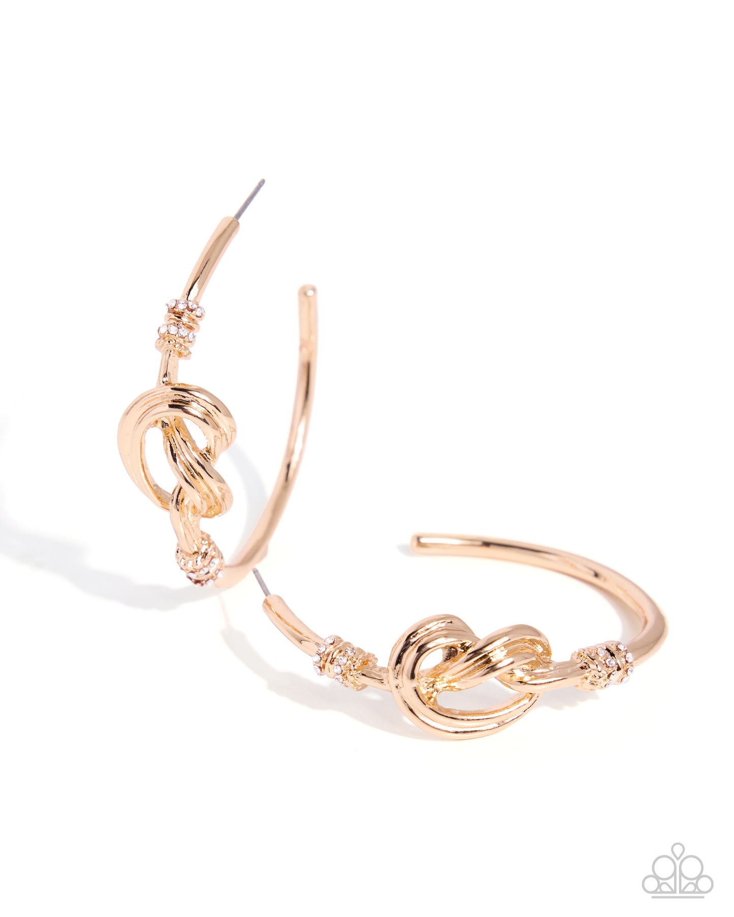 Paparazzi You Are KNOT Alone - Gold 2 Inch Hoop Earring
