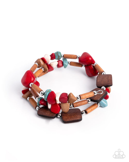Paparazzi Sensational Stones - Red