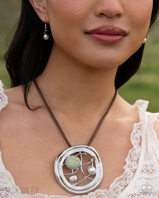 Paparazzi Crafted Chic - Multicolored Marbled Stone Bead Silver Necklace July 2026 Simply Santa Fe Fashion Fix