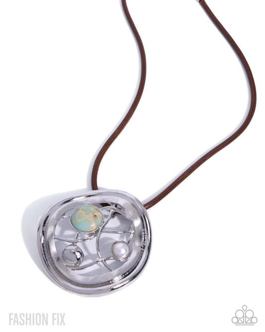 Paparazzi Crafted Chic - Multicolored Marbled Stone Bead Silver Necklace July 2026 Simply Santa Fe Fashion Fix