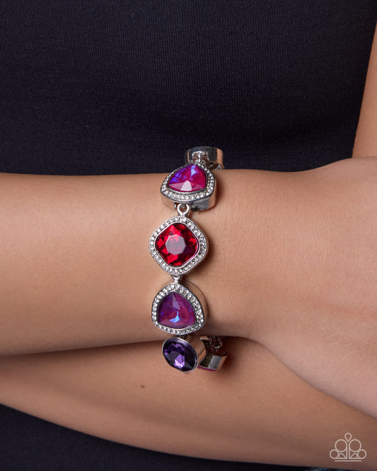 Paparazzi Worldwide Sparkle - Purple, Multicolored & UV Gem Bracelet