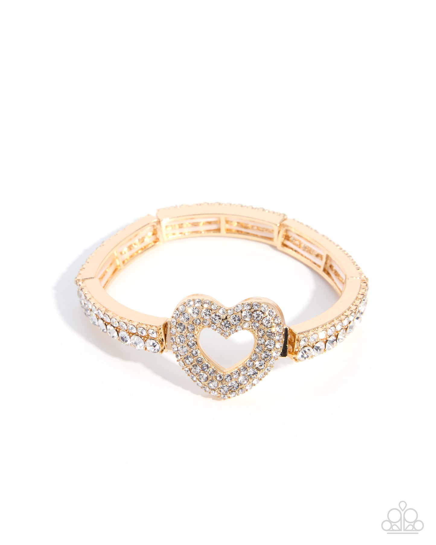 Paparazzi Delightful Daydream - Gold Heart Bracelet