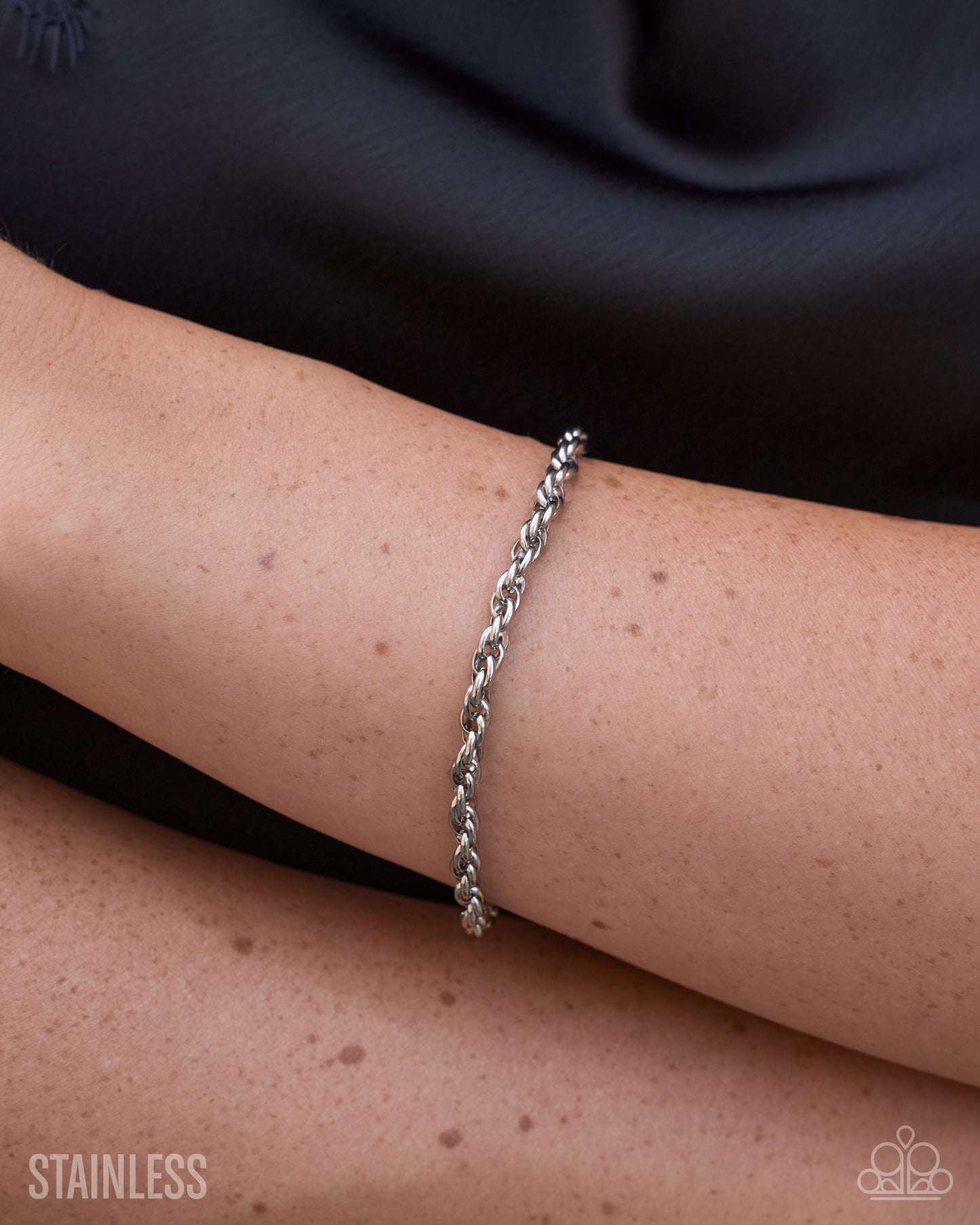 Paparazzi Polished Proof - Silver Stainless Steel Rope Chain Bracelet 2026 Convention Exclusive