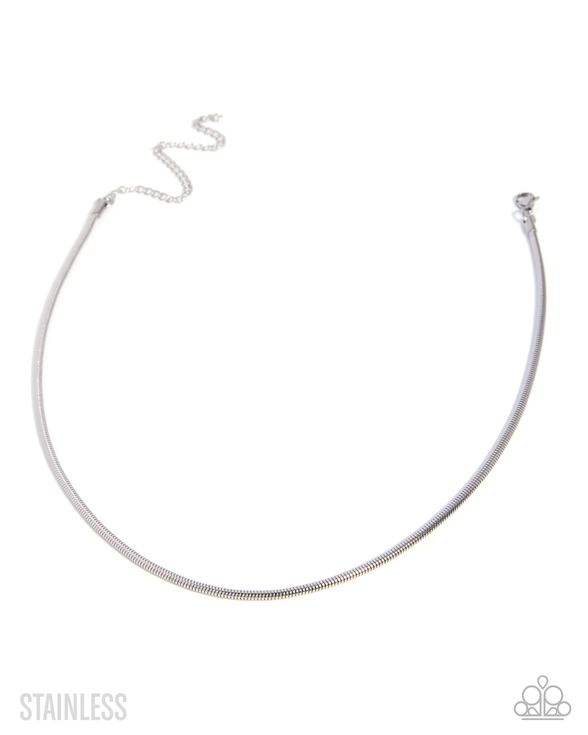 Paparazzi Acceptable Allegiance - Silver Stainless Steel Snake Chain Necklace